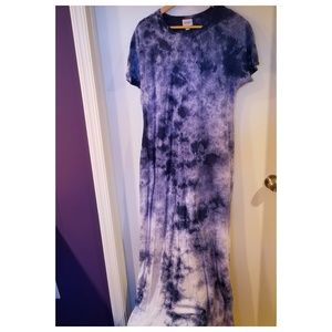 Lularoe Cotton Tie Dye Blue Maria